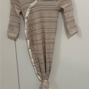 Newborn Knotted Gown Copper Pearl